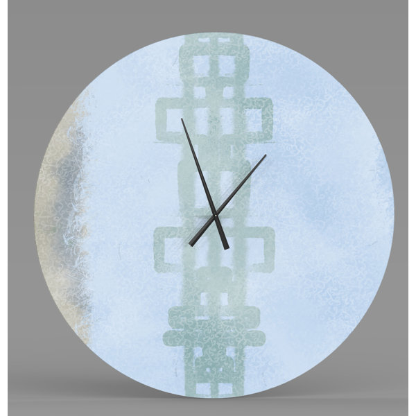 Ebern Designs Delighted Abstract Metal Wall Clock Wayfair